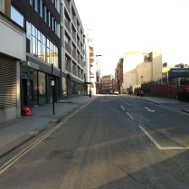 A view of southern Fitzrovia - Newman St. Facing North from Oxford St.