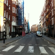 Fitzrovia South - Newman St. Facing North from junction with Eastcastle St.