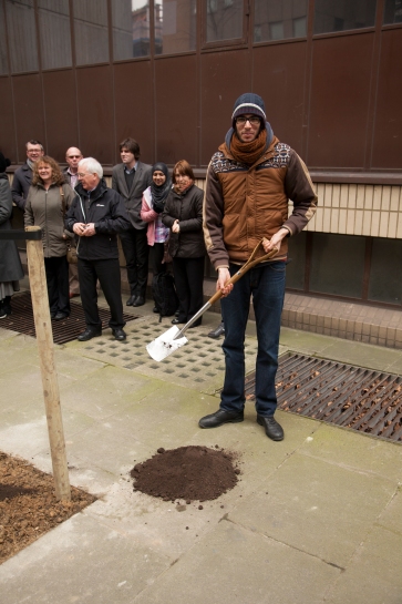 Tarik Mahriat Student representative - Tree Planting at the University of Westminster on Cleveland Street